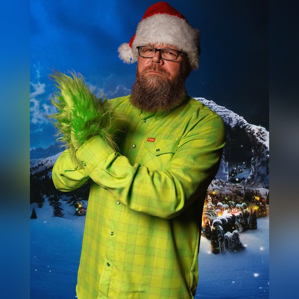 DIXXON Neon Green Plaid Button Down Shirt